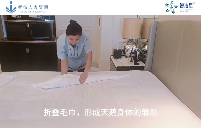 毛巾造型 · 天鹅教学视频画面
